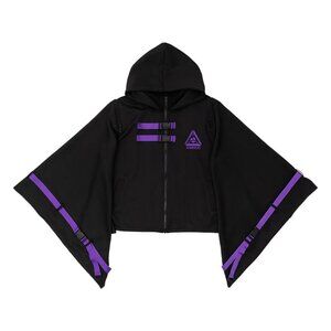 Uzurai Cyberpunk Tech Kimono Black Purple Jacket